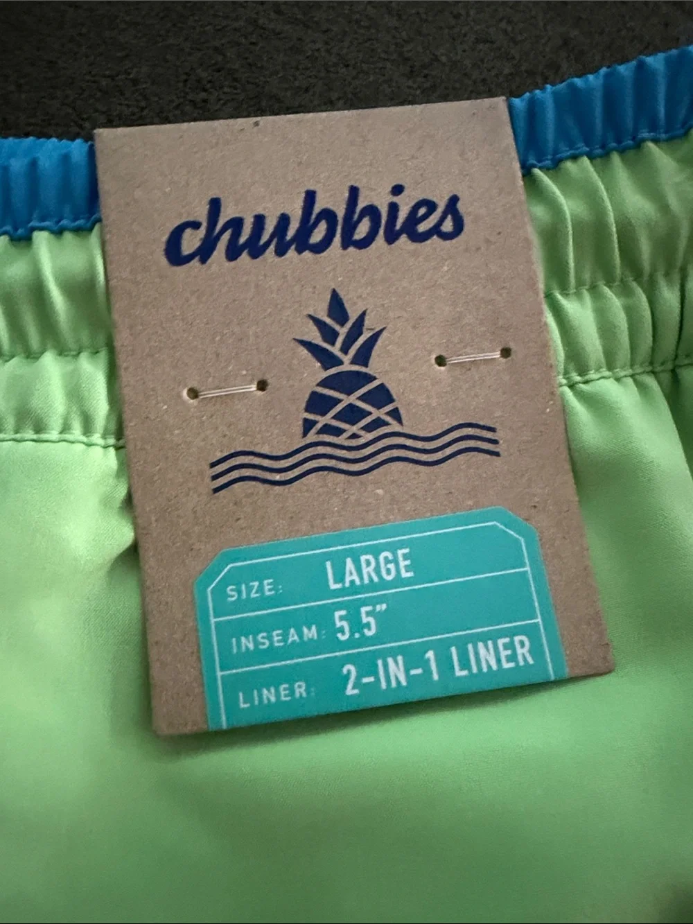 Chubbies The Squeeze The Days Size Large 5.5” Brief Liner - NWT